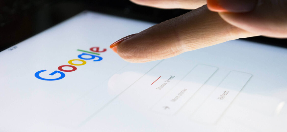 google search on tablet
