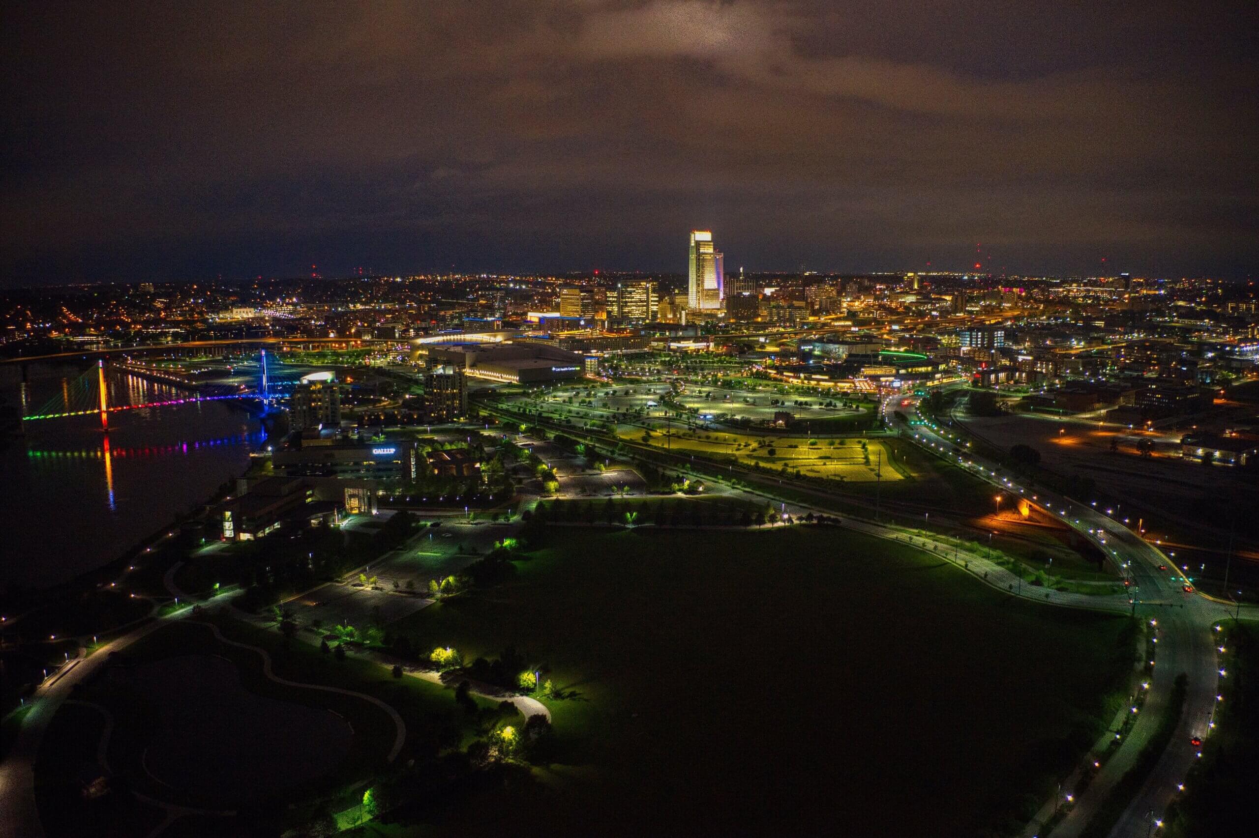 Aerial View of Omaha, Nebraska